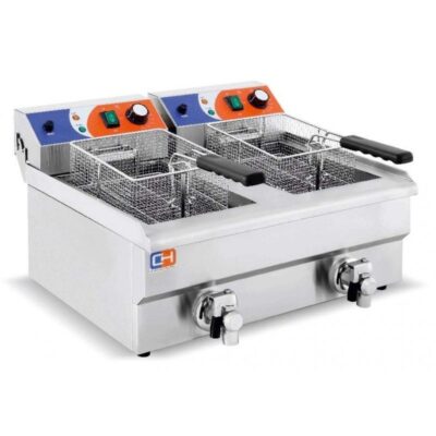 Freidora Eléctrica 12+12 Litros con grifo EF-162V