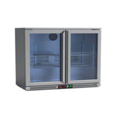 Armario Expositor Refrigerado Acero Inoxidable 2 Puertas 208 Litros RB-220HSS