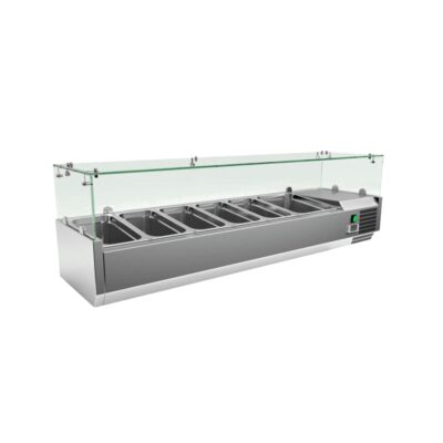 Vitrina Refrigerada Expositora de Ingredientes Cubetas GN1/3 VR-1500