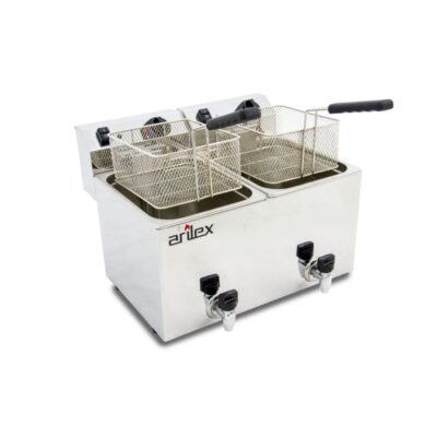 Freidora Eléctrica 10+10 Litros con Grifo EVO1010G