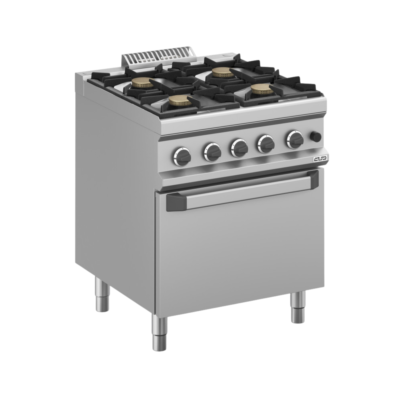 Cocina Profesional a Gas de 4 Fuegos con Horno 700 x 714 x 850 mm